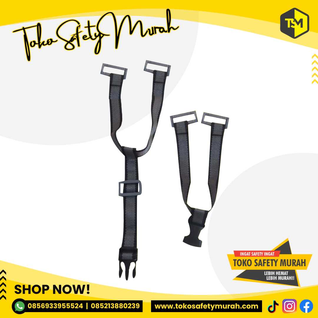 Tali Dagu MSA 4 Point / 4 Titik Poin / MSA Chinstrap Y V SNI V Guard Helm Proyek Safety Helmet - Image 2
