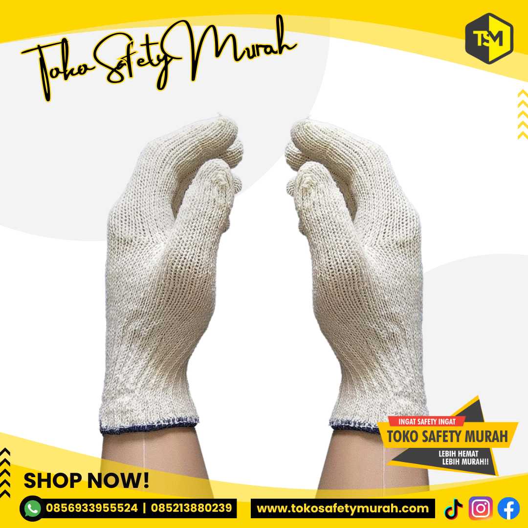Sarung Tangan Kerja Rajut Benang 5 Tiger Murah Grosir B5 Working Industri Safety Proyek Mekanik bengkel #Jual Alat Pelindung Diri APD Alat Keselamatan Kerja K3 - Image 2
