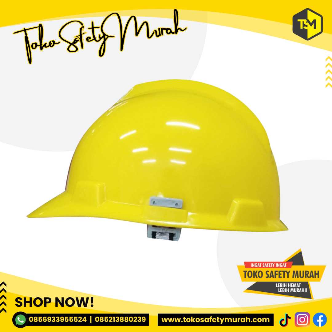 Helm Safety SNI Proyek AAA Kuning + Fastrack + Tali Dagu #Jual Alat Pelindung Diri APD Alat Keselamatan Kerja K3 - Image 5
