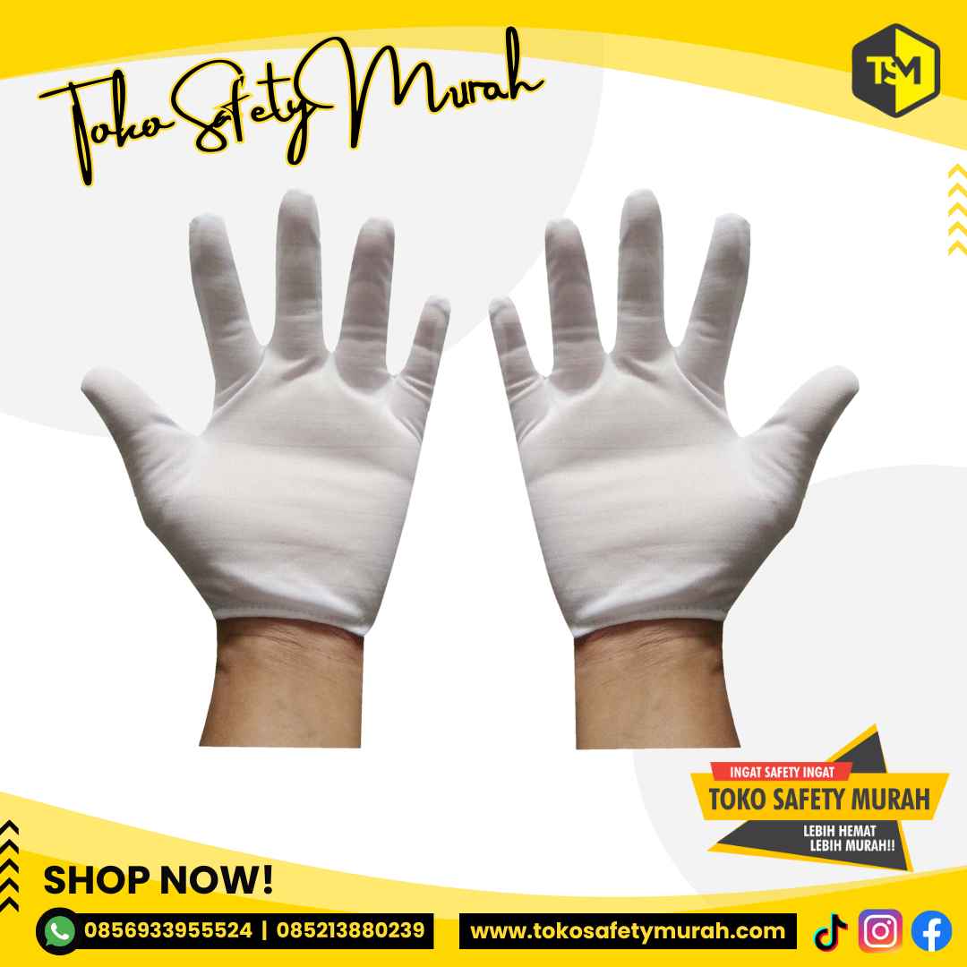 12 Pasang Sarung Tangan Putih Polos Sarung Tangan Paskibra / Upacara / Sarung Tangan Pengantin