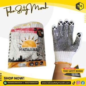 Sarung Tangan Bintik Hitam Tebal Dotting Hitam Matahari Murah Grosir #Jual Alat Pelindung Diri APD Alat Keselamatan Kerja K3