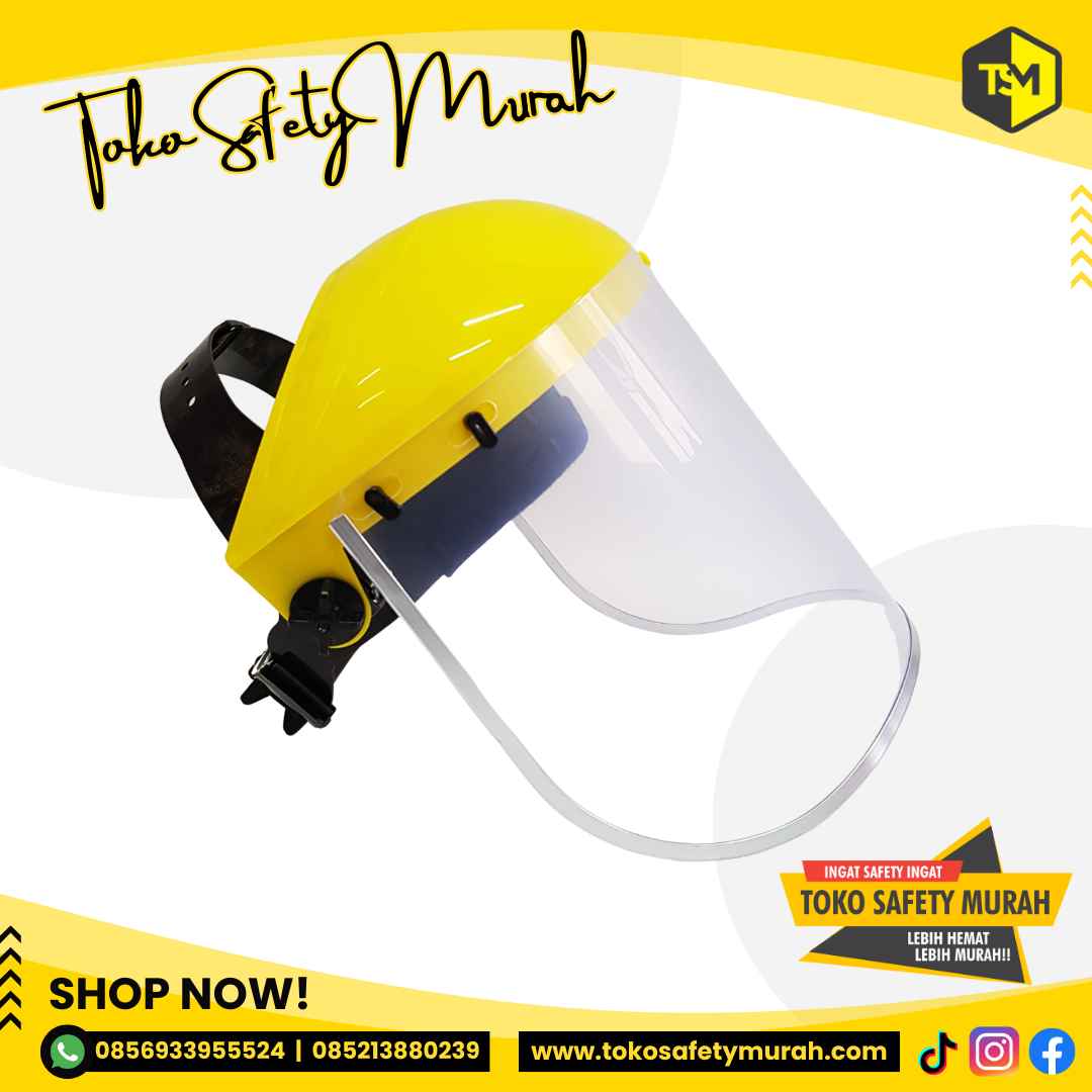 Helm Las Face Shield Pelindung Muka Wajah / Faceshield Gerinda Alat Safety Helmet APD - Image 2