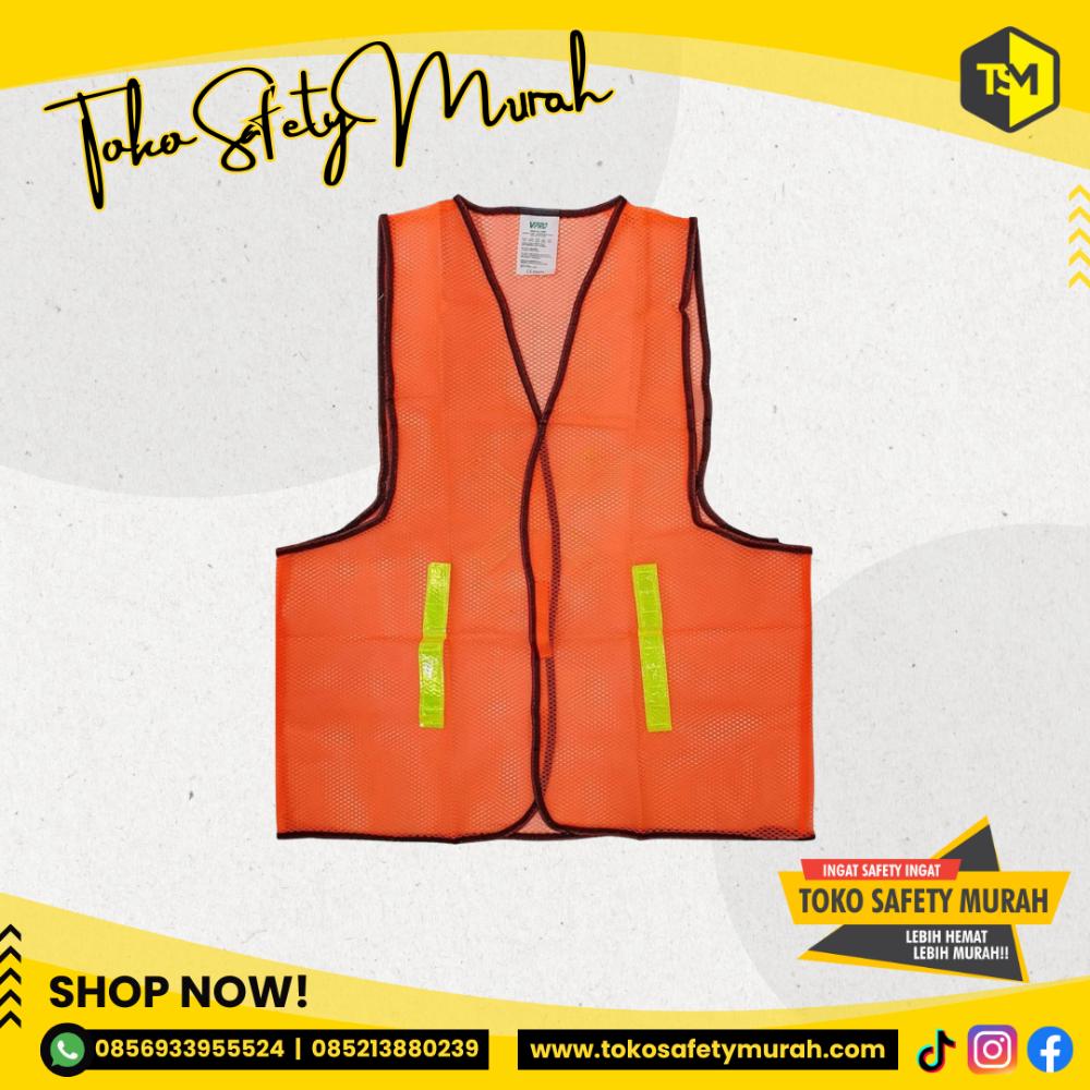 Rompi Jaring Orange Gosave / Safety Vest / Rompi Kerja Proyek Murah #Jual Alat Pelindung Diri APD Alat Keselamatan Kerja K3