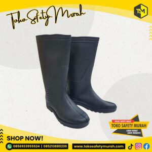 Sepatu Boot Karet Hitam Dove FORLI / Boots Tinggi Anti Air Kerja Proyek Tukang Bahan Lentur Lembut #Jual Alat Pelindung Diri APD Alat Keselamatan Kerja K3
