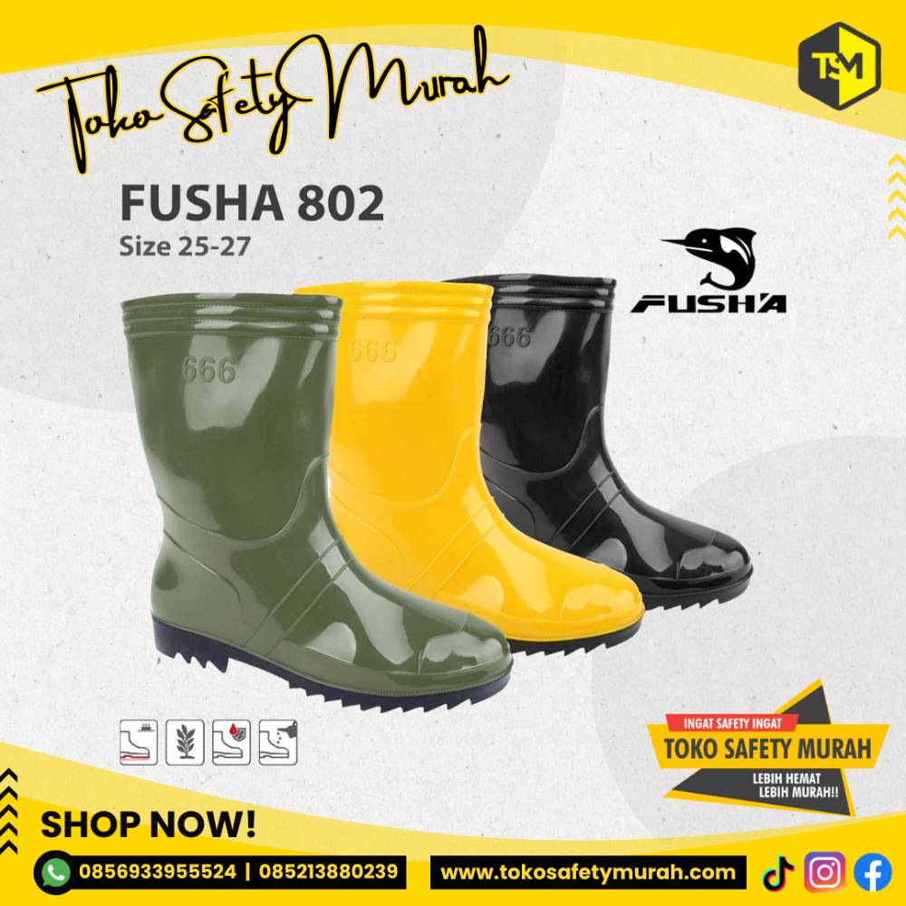 Sepatu Boots Pendek Sepatu Boot Anti Air Proyek Nyaman Murah Industri Pabrik - Image 4