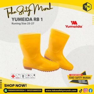 Sepatu Boot Karet Pendek Kuning Yumeida RB 1 Kuning