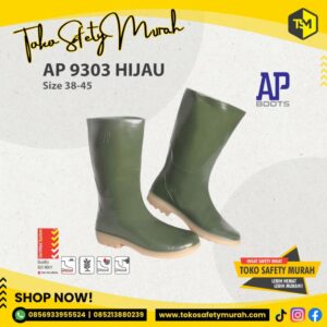 Sepatu Boot Karet Size Jumbo 44-45 Sepatu AP Boots Perkebunan Perikanan AP 9303