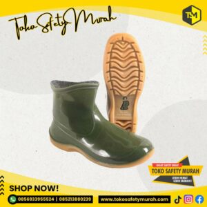 Sepatu Boot Pendek Wanita Sepatu AP Boots 2005 Hijau Glossy