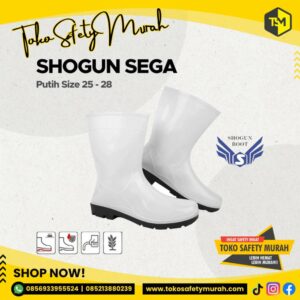 Sepatu Boot Pendek Putih Sepatu Boots Karet Shogun Sega Size 25-28