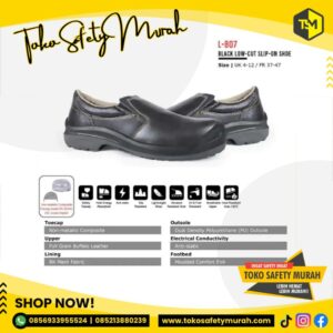 Sepatu Kerja Proyek Safety Shoes King Power Model Pendek Hitam