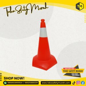 Traffic Cone PVC 75cm Kerucut Lalu Lintas 75 cm Safety Cone Orange / Plastik Pembatas Jalan Parkiran