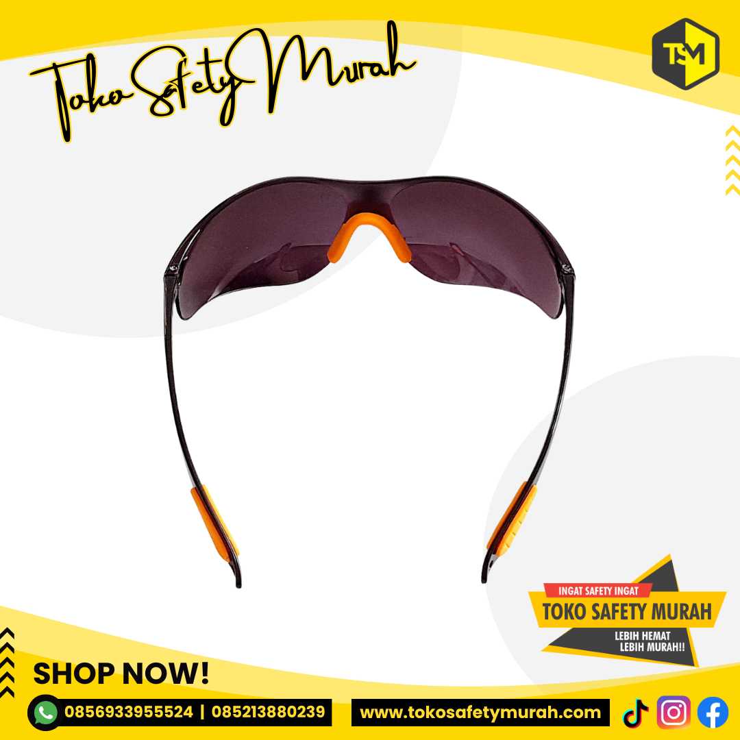 Kacamata Las Hitam Kacamata Safety Fashion Hitam Motor Kacamata Fashion Welding Glass Black Safety - Image 3