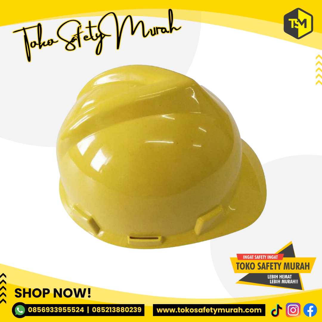 Helm Subkontraktor Pekerja Umum Proyek Safety Murah A3 Kuning Inner #Jual Alat Pelindung Diri APD Alat Keselamatan Kerja K3 - Image 6
