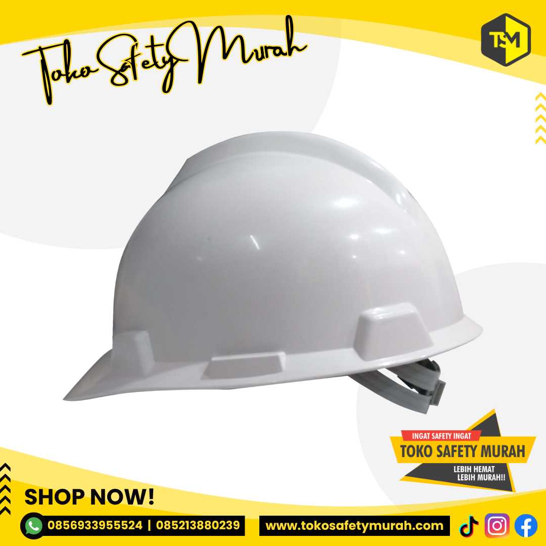 Helm Mandor Pengawas Manajer Insinyur / Tukang Proyek Murah A3 Putih Inner Biasa #Jual Alat Pelindung Diri APD Alat Keselamatan Kerja K3 - Image 5