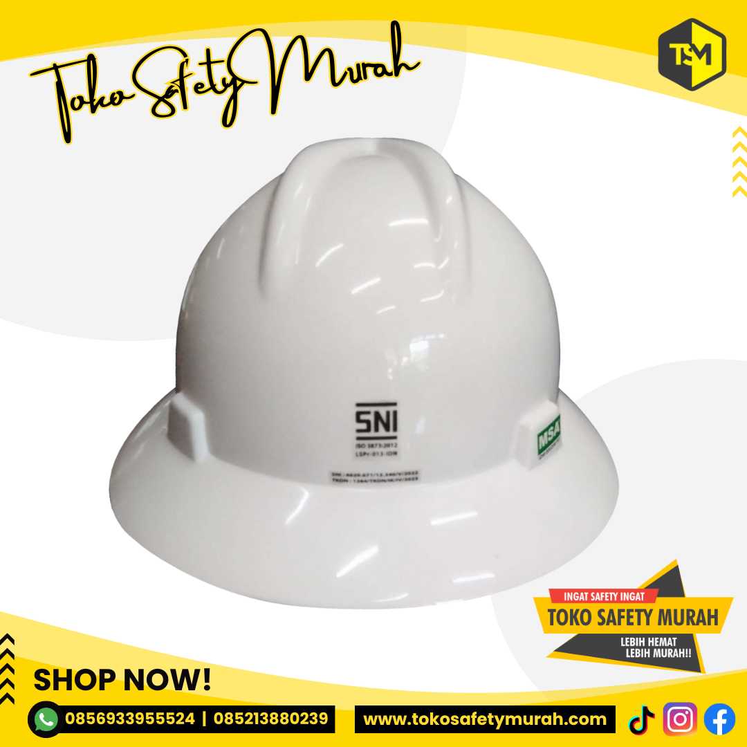 Helm Full Brim MSA Lokal / Helm Safety / Helm Proyek MSA Inner - Image 2