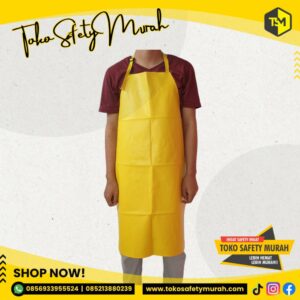 Apron Celemek Putih Hitam Bahan PVC Tebal Tidak Tembus Air 90 cm #Jual Alat Pelindung Diri APD Alat Keselamatan Kerja K3