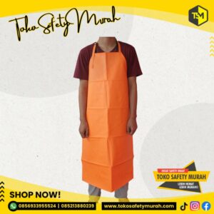 Apron Celemek Putih Hitam Bahan PVC Tebal Tidak Tembus Air 110 cm #Jual Alat Pelindung Diri APD Alat Keselamatan Kerja K3