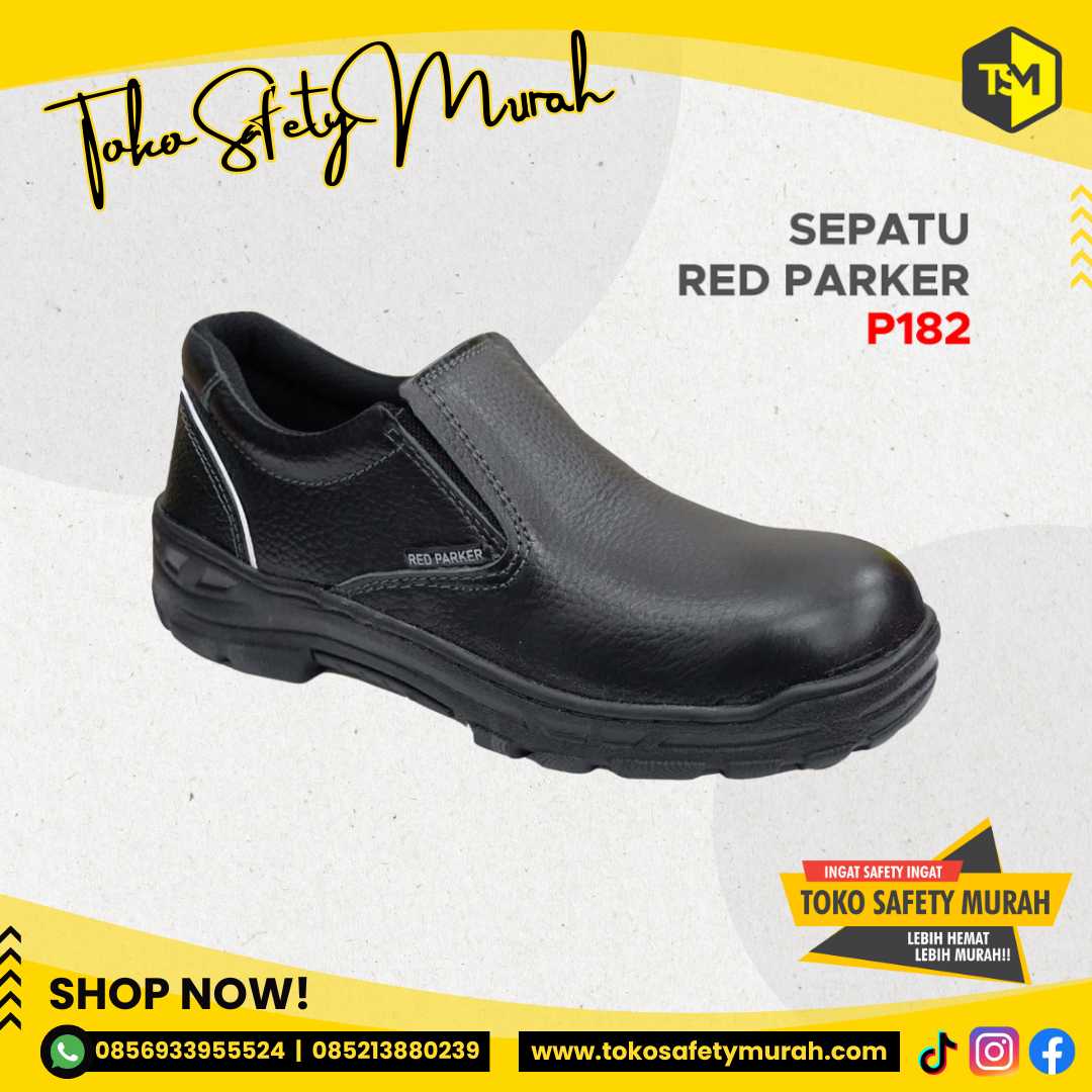Sepatu Safety Slop Sepatu Kerja Red Parker P182 Size 44-45 - Image 2