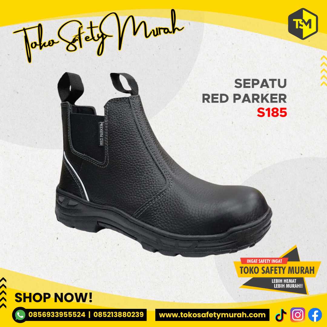 Sepatu Safety Slop Safety Shoes Red Parker S185 Size 38-43 - Image 3