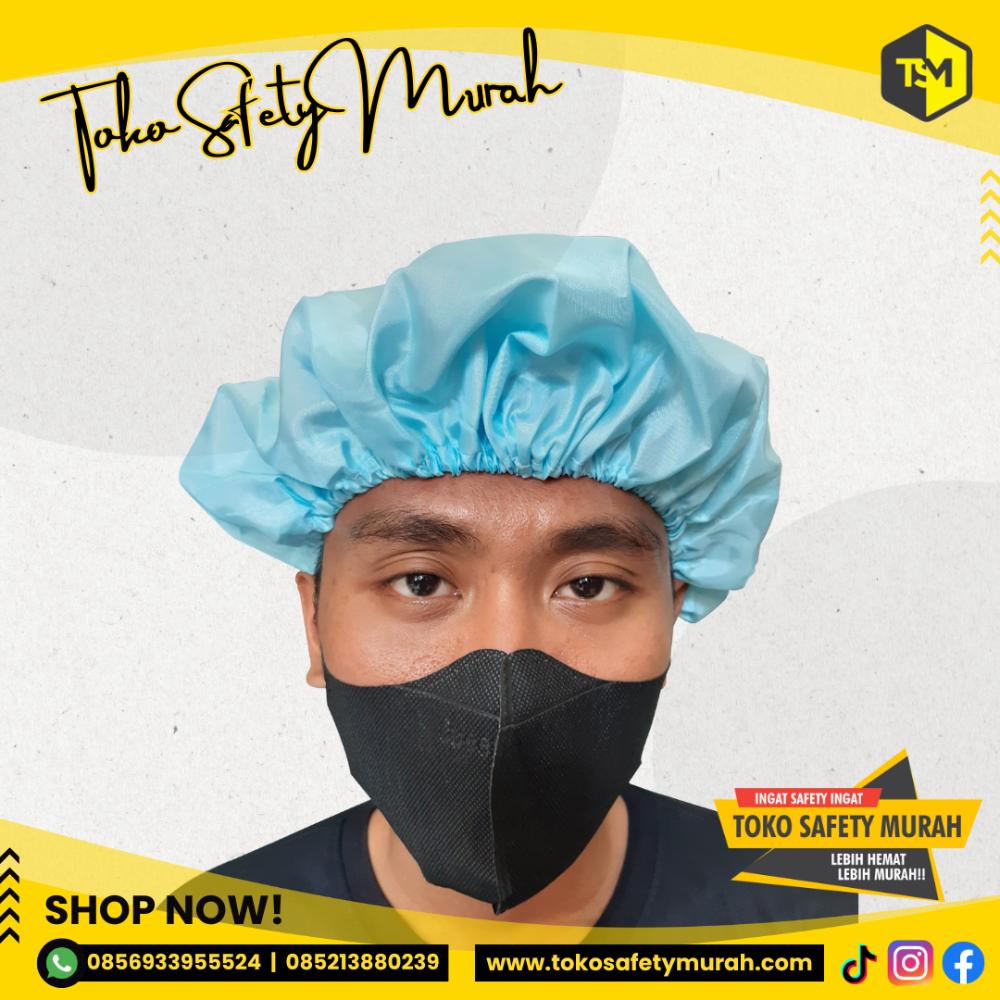 Tutupan Penutup Kepala Disposable Hair Caps Hair Net Hairnet - Hitam - Image 5