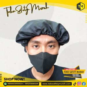 Tutupan Penutup Kepala Disposable Hair Caps Hair Net Hairnet - Hitam