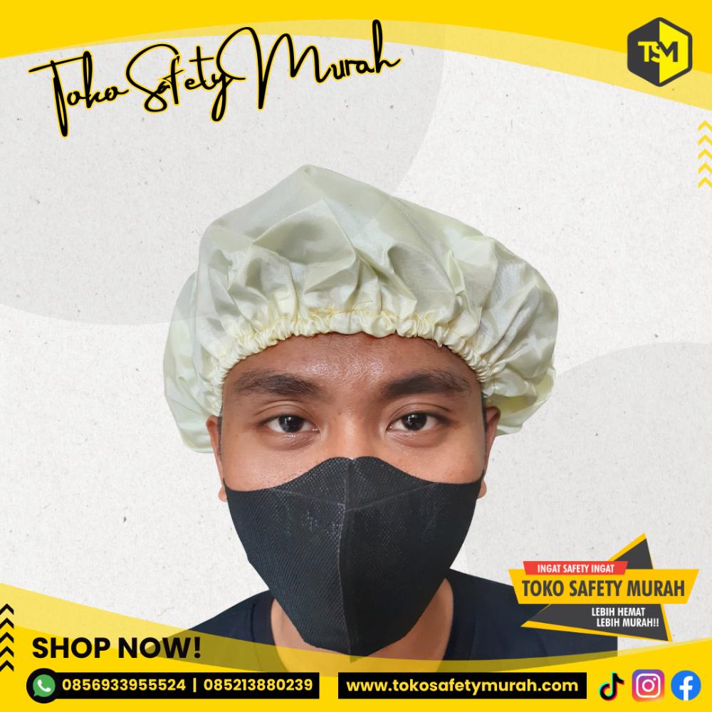 Tutupan Penutup Kepala Disposable Hair Caps Hair Net Hairnet - Hitam - Image 8