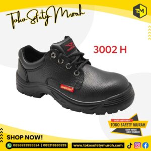 Sepatu Boot Safety Cheetah 3002 Hitam Original