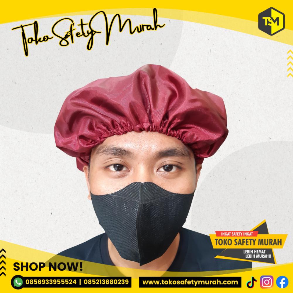 Tutupan Penutup Kepala Disposable Hair Caps Hair Net Hairnet - Hitam - Image 7