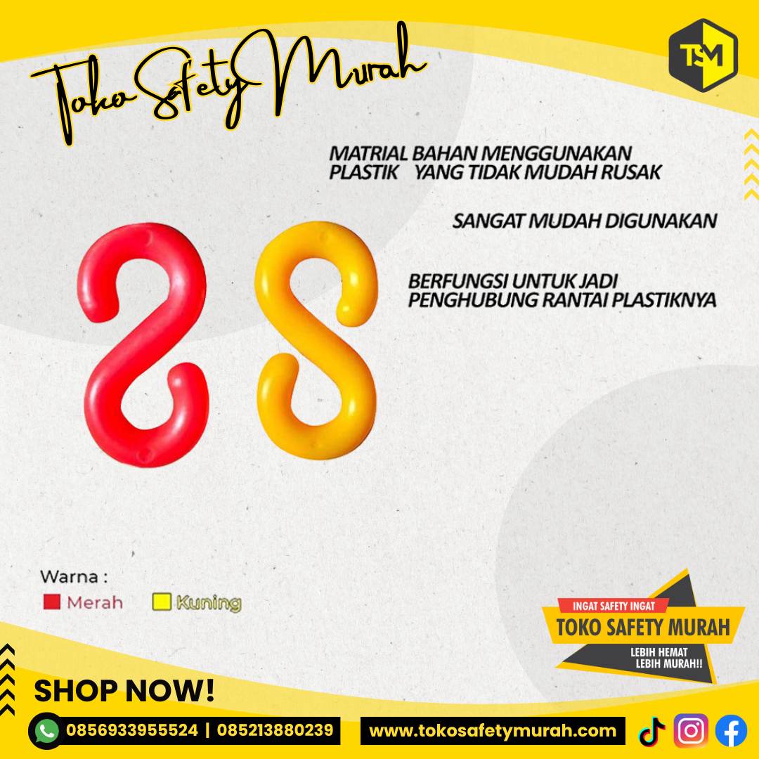 Cone Chain Ring Connector / Gantungan Rantai Kerucut / Rantai Plastik Kunci S - Image 2