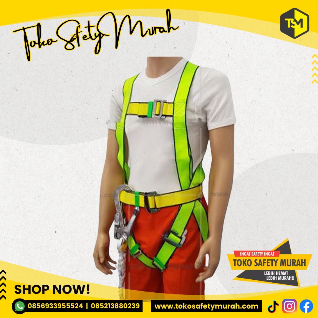 Full Body Harness FASTEN Single Big Hook Besar Gosave Tali Pengaman #Jual Alat Pelindung Diri APD Alat Keselamatan Kerja K3 - Image 3