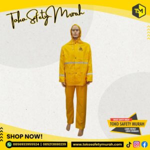 Baju Jas Hujan Safety Kuning Original Samudra Raincoat Yellow Jaket Celana XL XXL #Jual Alat Pelindung Diri APD Alat Keselamatan Kerja K3