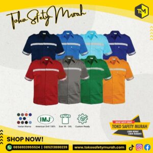 Wearpack Safety Baju Atasan Lengan Pendek Size M-XL