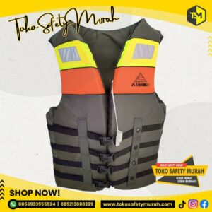 ATUNAS L warna Army Life Jacket / Rompi Pelampung Safety Vest / Baju Renang Snorkling