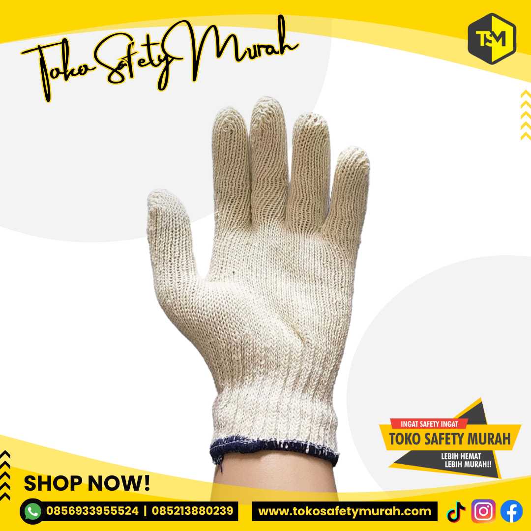 Sarung Tangan Kerja Rajut Benang 5 Tiger Murah Grosir B5 Working Industri Safety Proyek Mekanik bengkel #Jual Alat Pelindung Diri APD Alat Keselamatan Kerja K3 - Image 3
