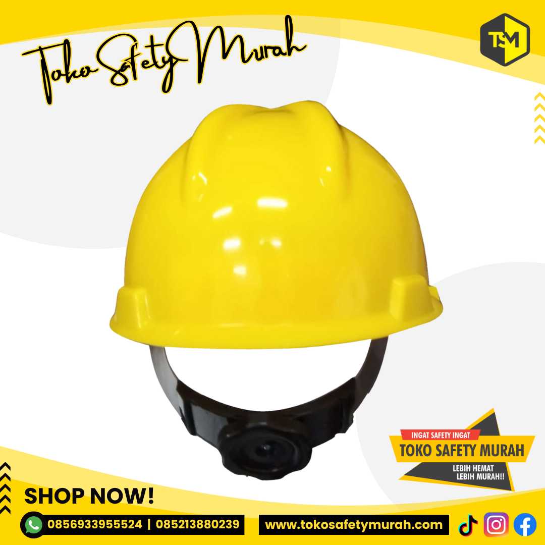 Helm Safety SNI Proyek AAA Kuning + Fastrack + Tali Dagu #Jual Alat Pelindung Diri APD Alat Keselamatan Kerja K3 - Image 4