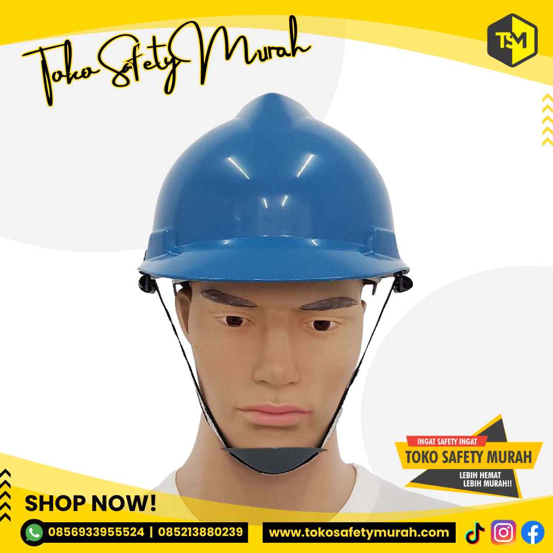 Helm Safety Supervisor Electrical Kelistrikan Kontraktor Pengawas A3 Biru + Inner Putar Fastrack + Tali Dagu #Jual Alat Pelindung Diri APD Alat Keselamatan Kerja K3 - Image 2