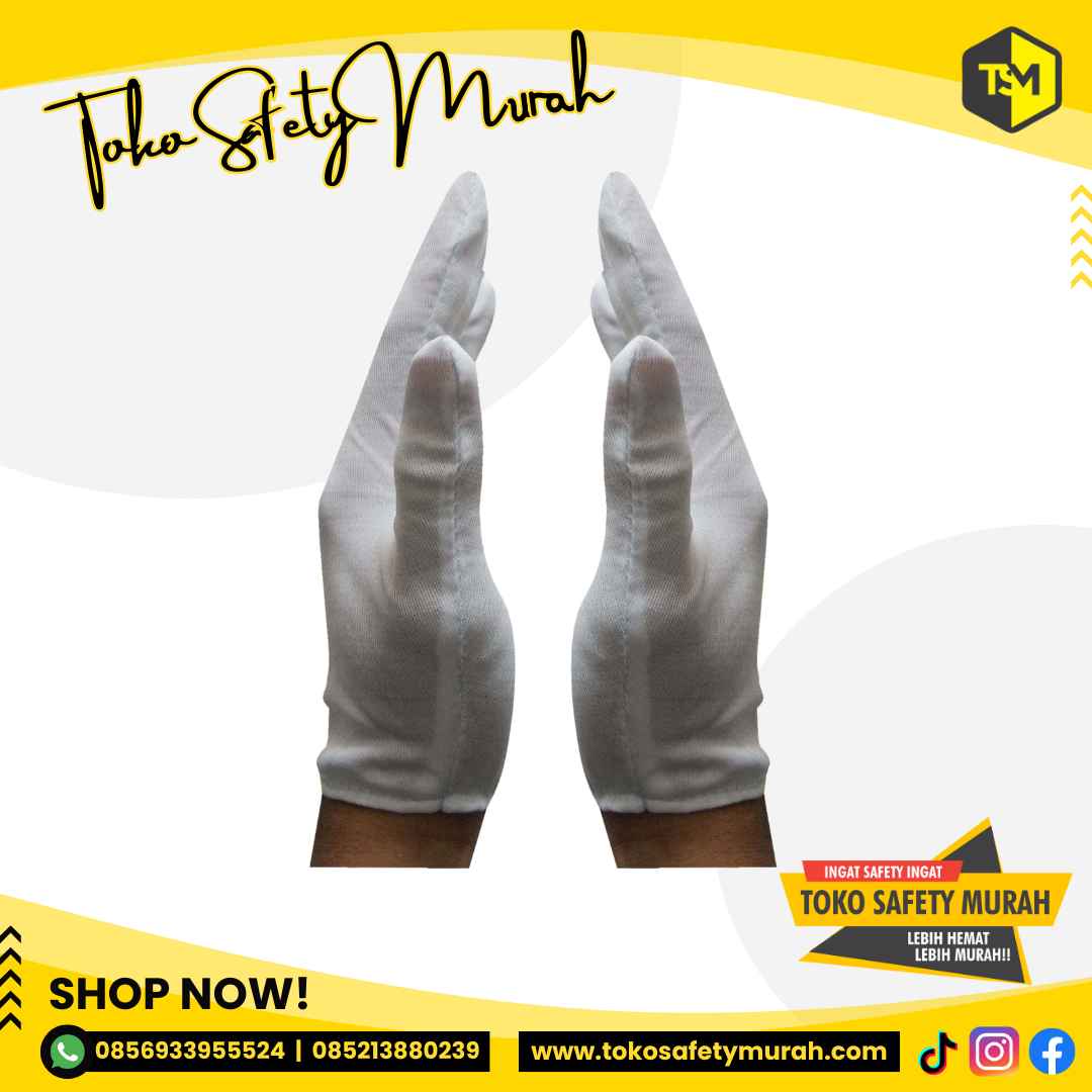 12 Pasang Sarung Tangan Putih Polos Sarung Tangan Paskibra / Upacara / Sarung Tangan Pengantin - Image 3