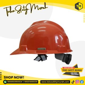 Safety Helmet Tamu Proyek Helm Kerja A3 Orange + Inner Fastrack + Tali Dagu #Jual Alat Pelindung Diri APD Alat Keselamatan Kerja K3