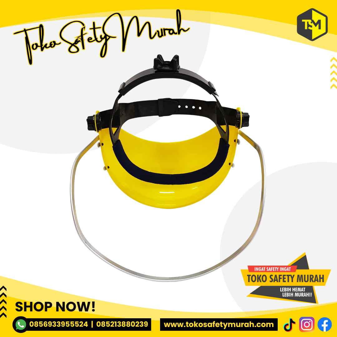 Helm Las Face Shield Pelindung Muka Wajah / Faceshield Gerinda Alat Safety Helmet APD - Image 6