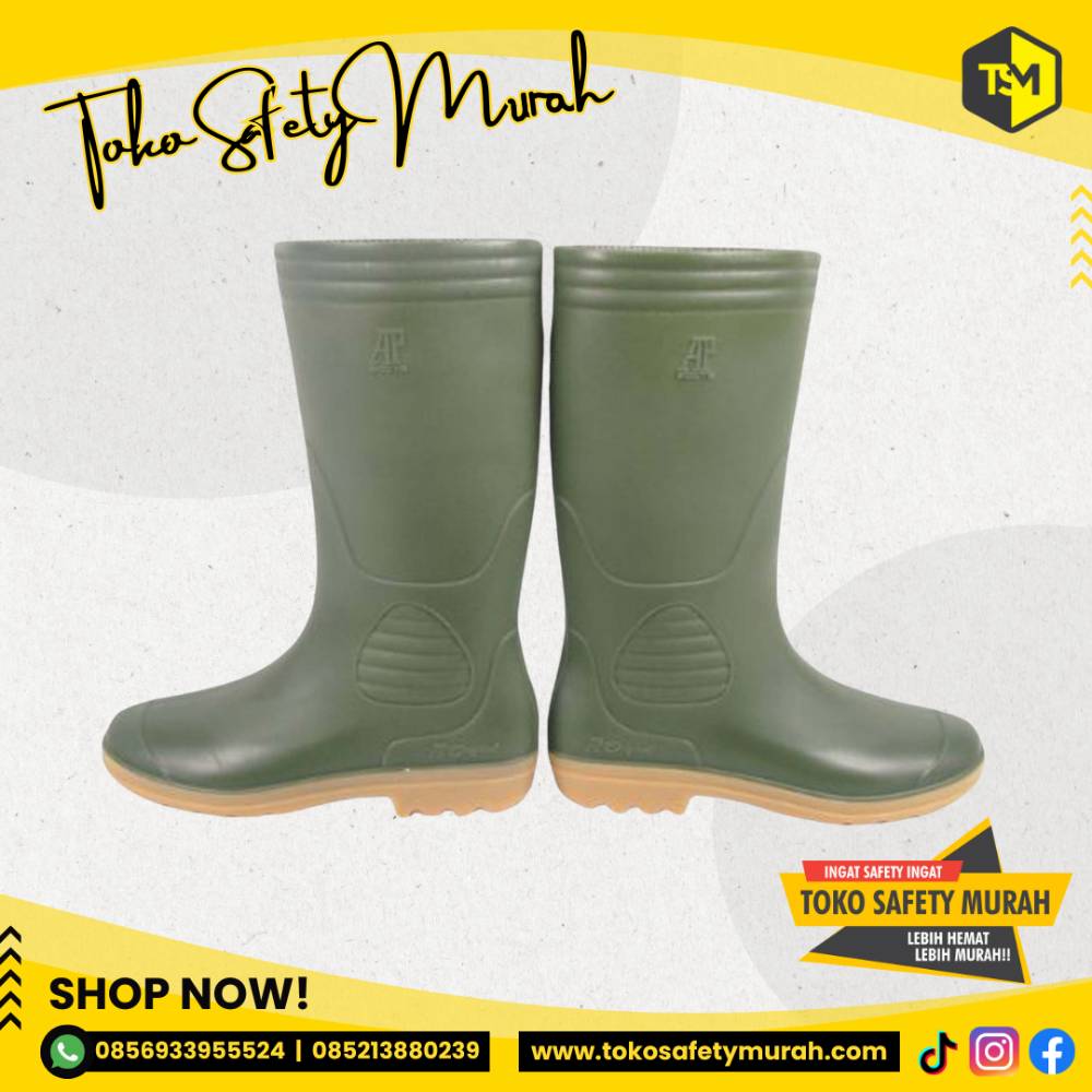 Sepatu Boot Karet Tinggi Anti Air Sepatu Boots Kerja AP Boot 2017 - Image 3