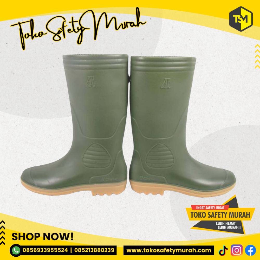 Sepatu Boot Karet Tinggi AP Boots 9506 Hijau Sepatu Boots Kerja Perkebunan Pertanian Peternakan - Image 2