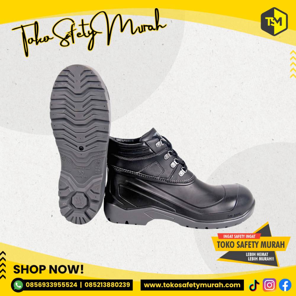 Safety Shoes AP Max by AP Boot Sepatu Boots Kerja Hitam Ujung Besi Steel Toe Outdoor Staff Proyek #Jual Alat Pelindung Diri APD Alat Keselamatan Kerja K3 - Image 3