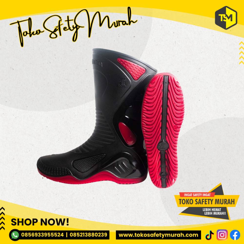 Sepatu Boot AP MOTO 2 / Sepatu Anti Air Size 38-45 - Image 2