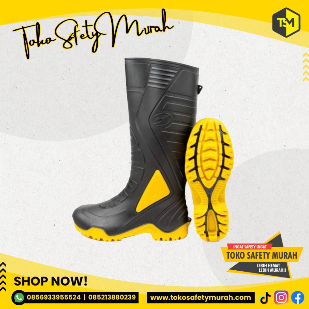 Sepatu Boots Karet Anti Air AP Terra 3 Size 38-42 Kuning - Image 2