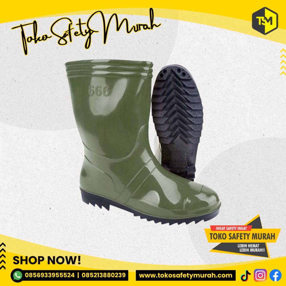 Sepatu Boots Pendek Sepatu Boot Anti Air Proyek Nyaman Murah Industri Pabrik - Image 2