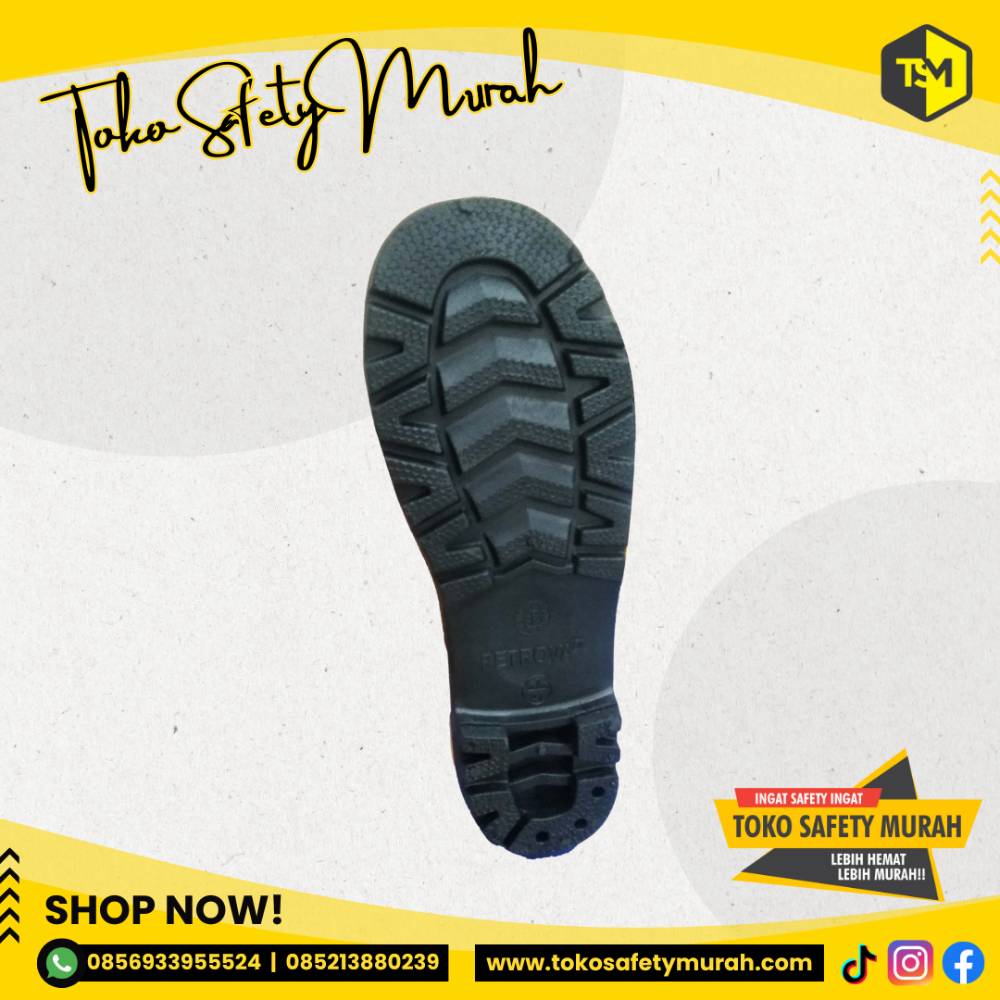 Sepatu Boot Safety Petrova Steel Toe Cap Midsole Besi Boots Toecap - Image 4