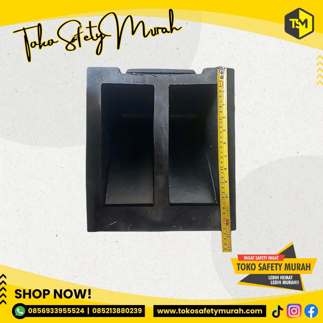 Big Size (Jumbo) Wheel Stopper 29x32x25 Karet Ganjalan Ban Truck Bus Truk Parking Stop Pengganjal Roda Mobil / Chock Besar - Image 4