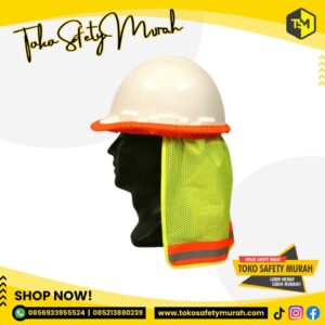 Topi Pelindung Panas Sunbrim / Safety Hat / Sun Protection Cover Helm / Sun Brim Tahan Panas Matahari / Tutupan Kepala Leher / Alat Safety Proyek