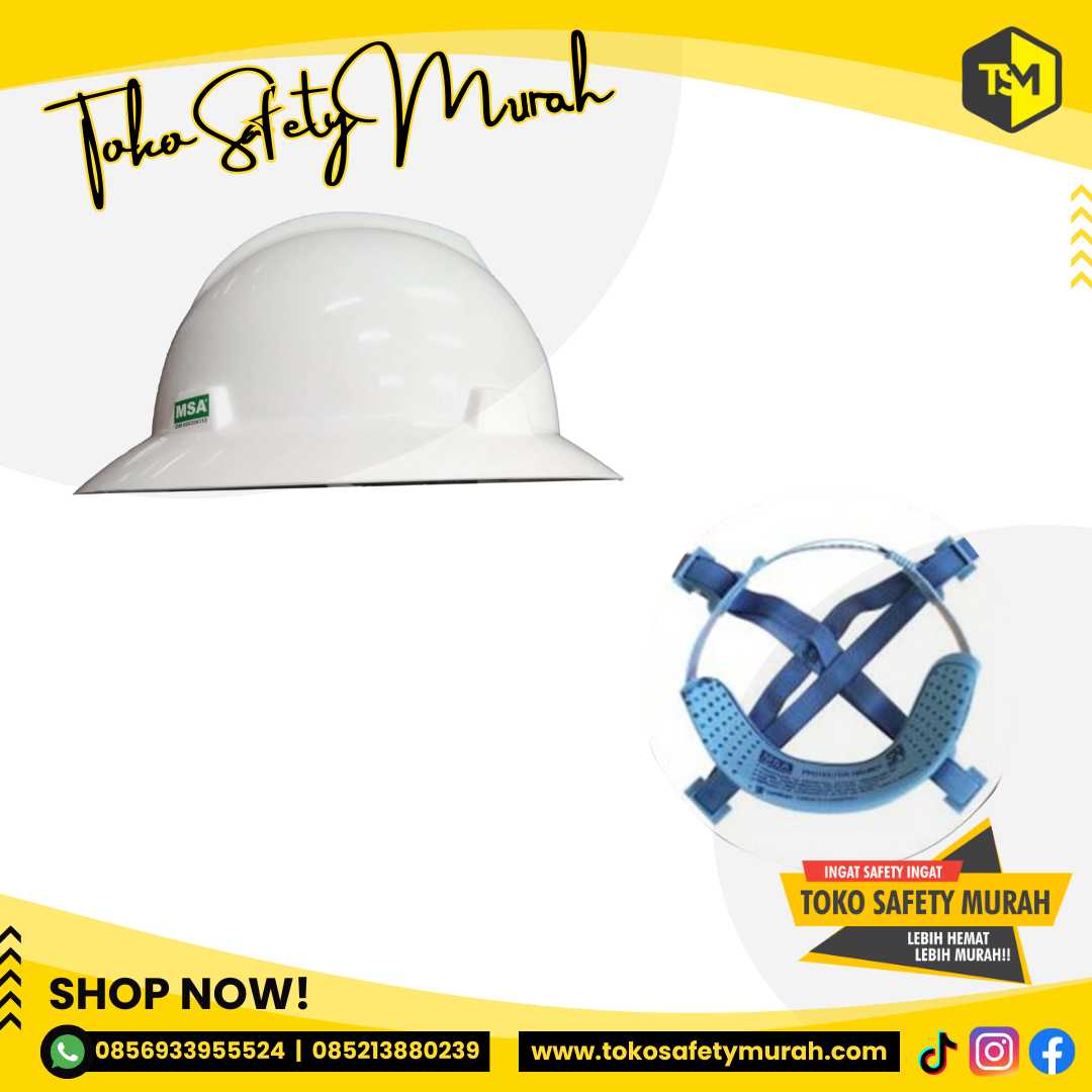 Helm Full Brim MSA Lokal / Helm Safety / Helm Proyek MSA Inner - Image 3