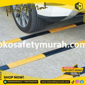 Speedbump Mini / Polisi Tidur Kecil / Rubber Speed Bump 10 cm / Pita Penggaduh Garis Marka Kejut hitam kuning Marka Jalan